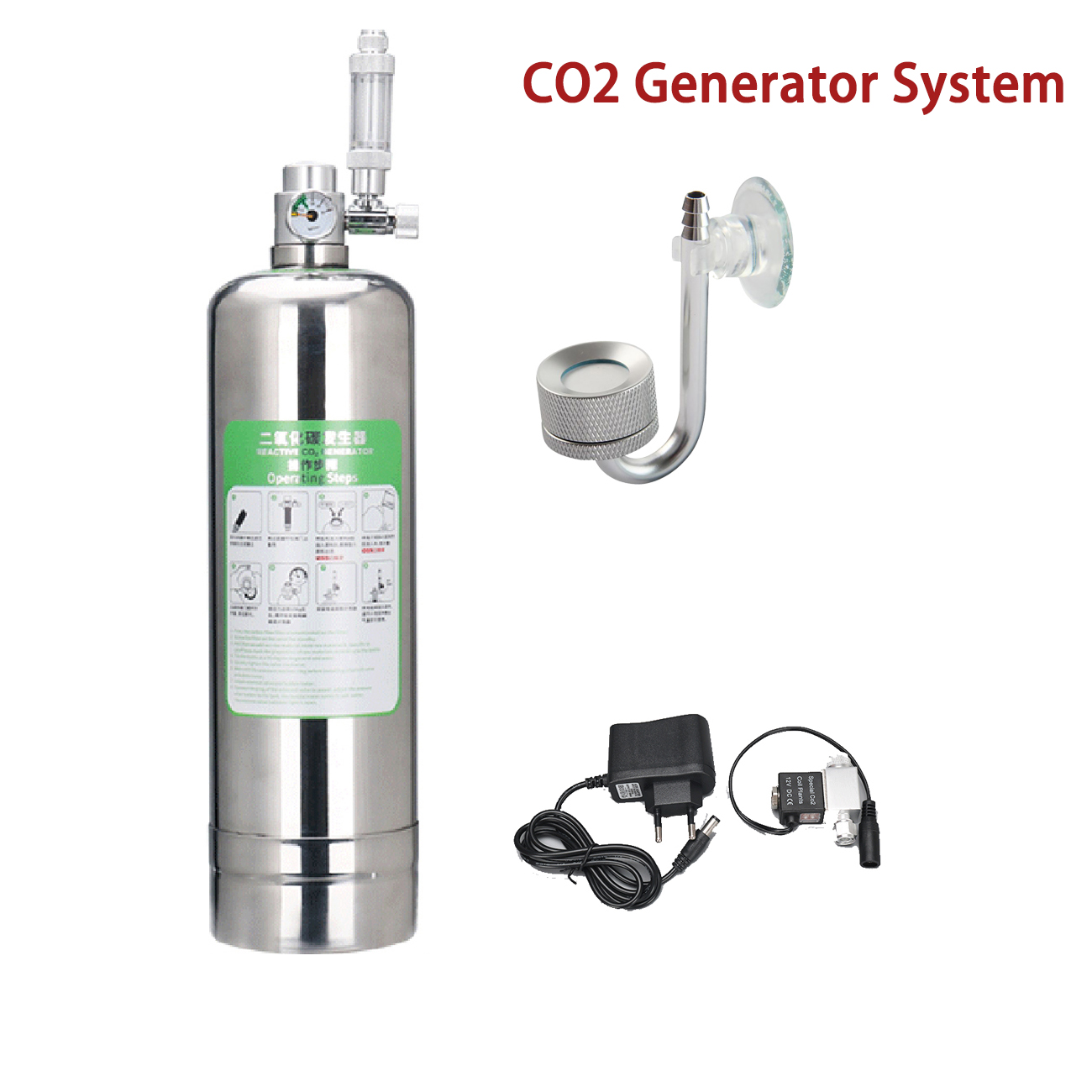 Planted Aquarium Co2 System - Aquarium CO2 Generator system Kit Stainless
