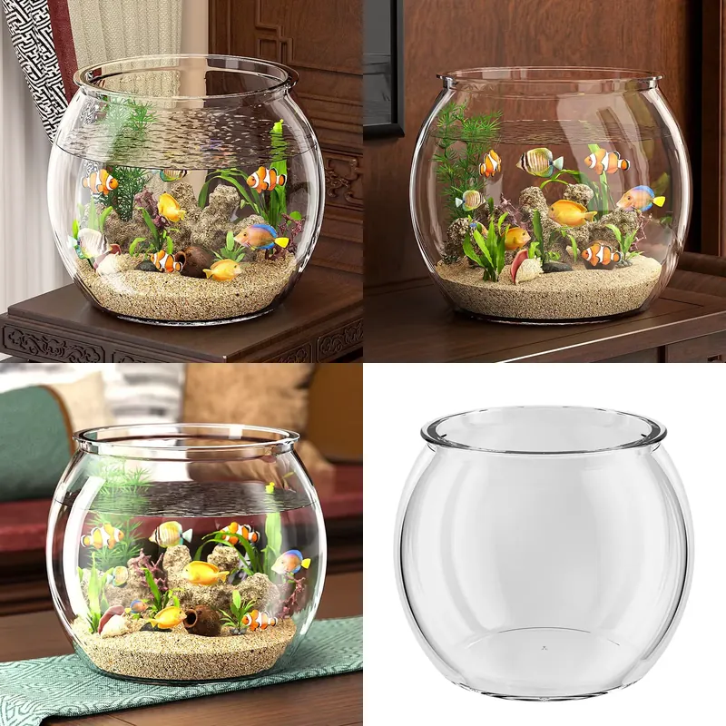 Planted Aquarium For Goldfish - High Quality Compact Clear Plastic Tabletop