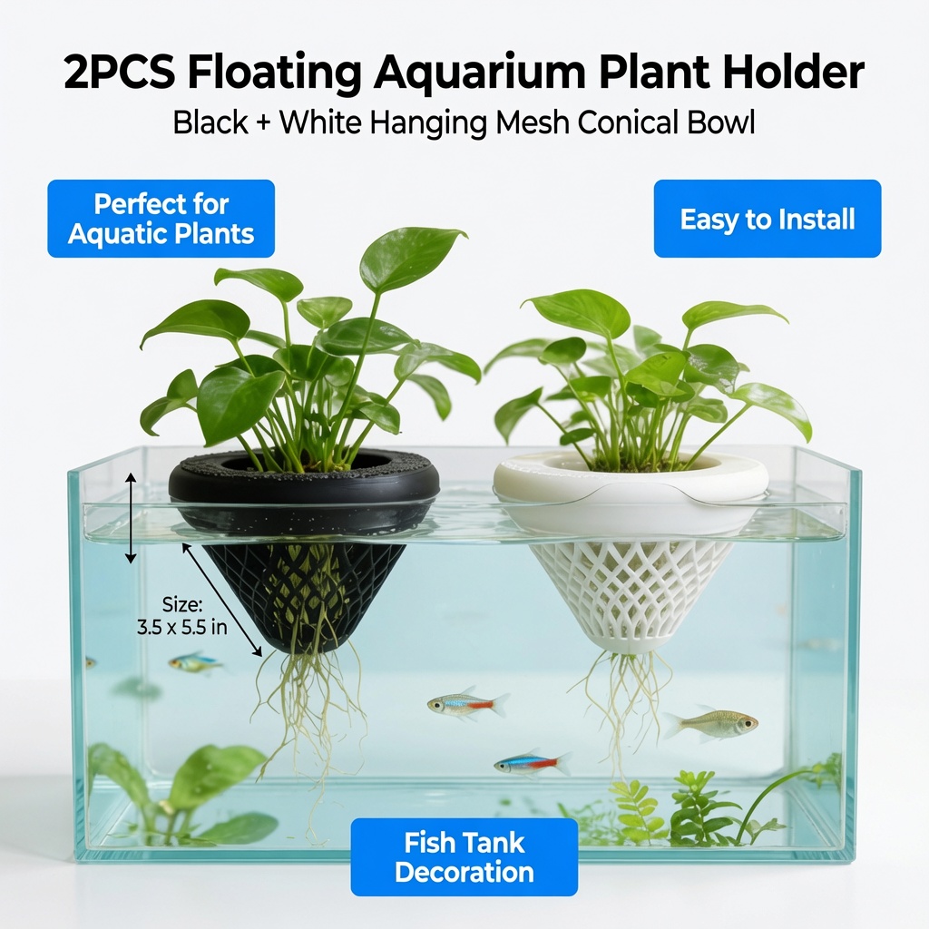 2PCS Floating Aquarium Plant H - Aquarium Plant Ornament recension och pris