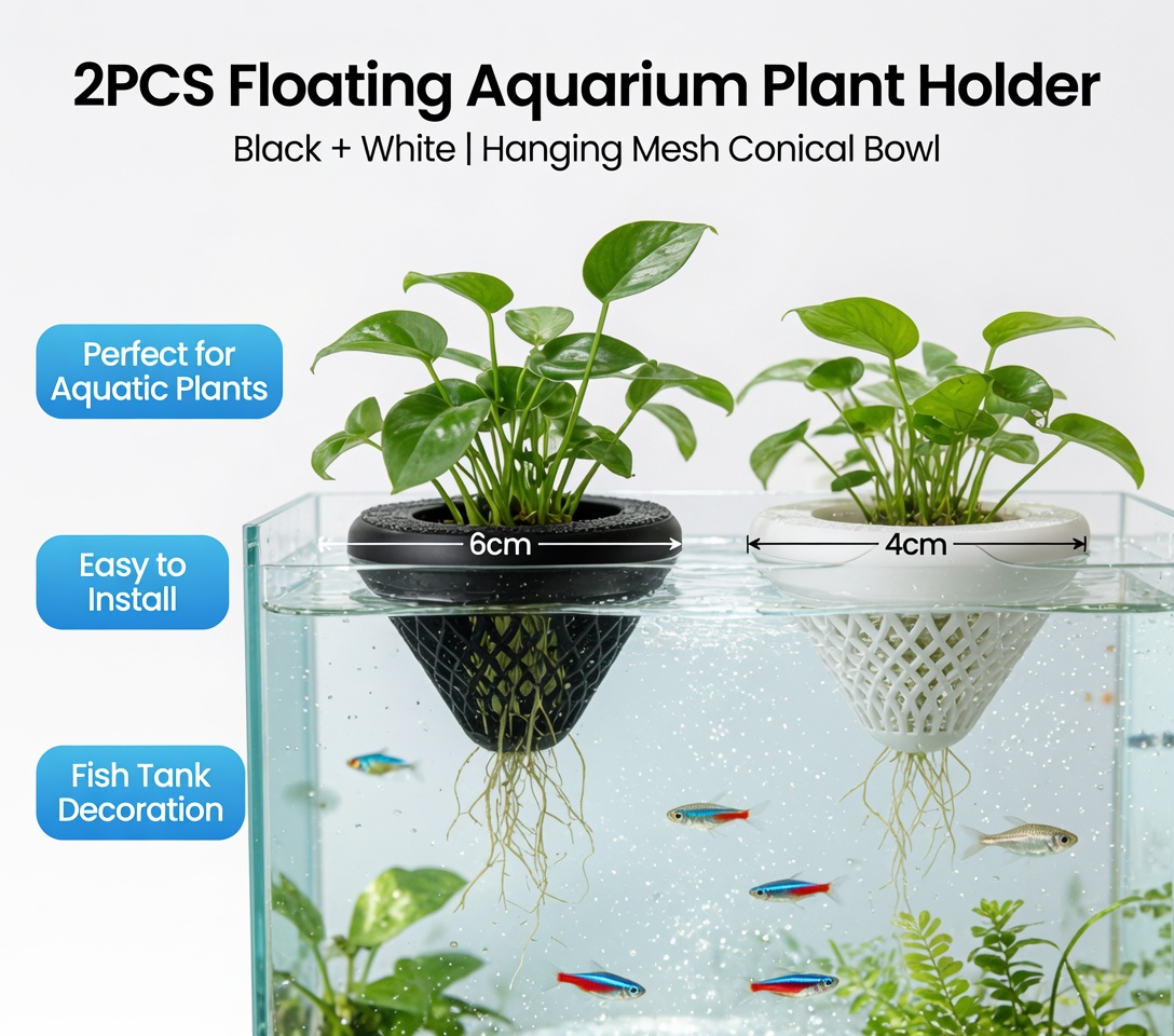 2PCS Floating Aquarium Plant H - Aquarium Plant Ornament recension och pris