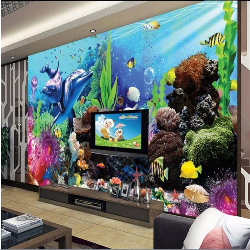 beibehang custom tereo tropica - Planted Aquarium Wallpaper recension och pris