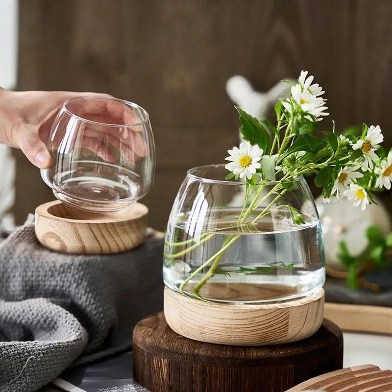 Decorative Round Glass Fish Ta - Planted Aquarium For Goldfish recension och pris