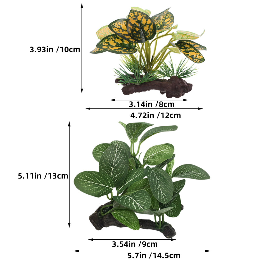 2Pcs Realistic Artificial Aqua - Planted Aquarium For Goldfish recension och pris