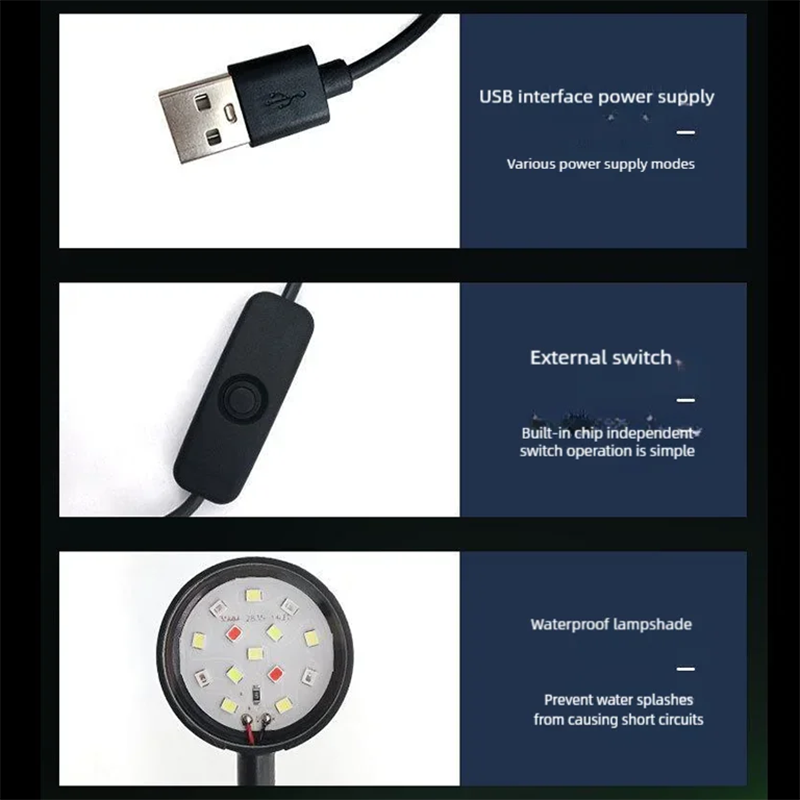USB LED Fish Tank Clip Lamp Hi - Aquarium Plant Ornament recension och pris