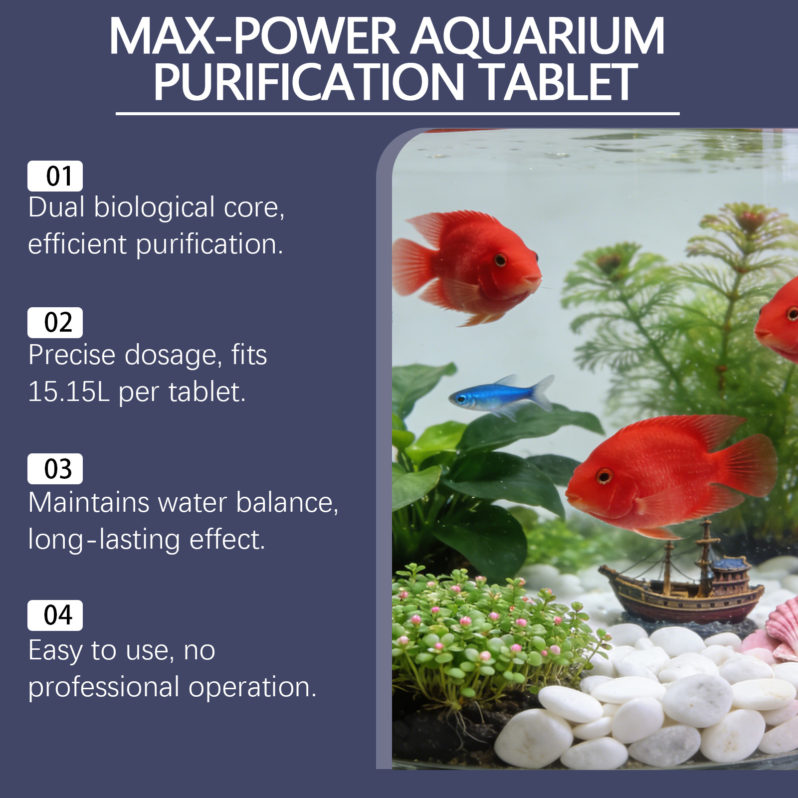 Algae Remover Tablets for Aqua - Planted Aquarium Cloudy Water recension och pris