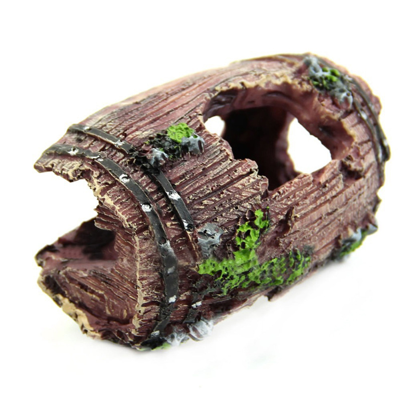 Aquarium Artificial Barrel Cav - Aquarium Plant Ornament recension och pris