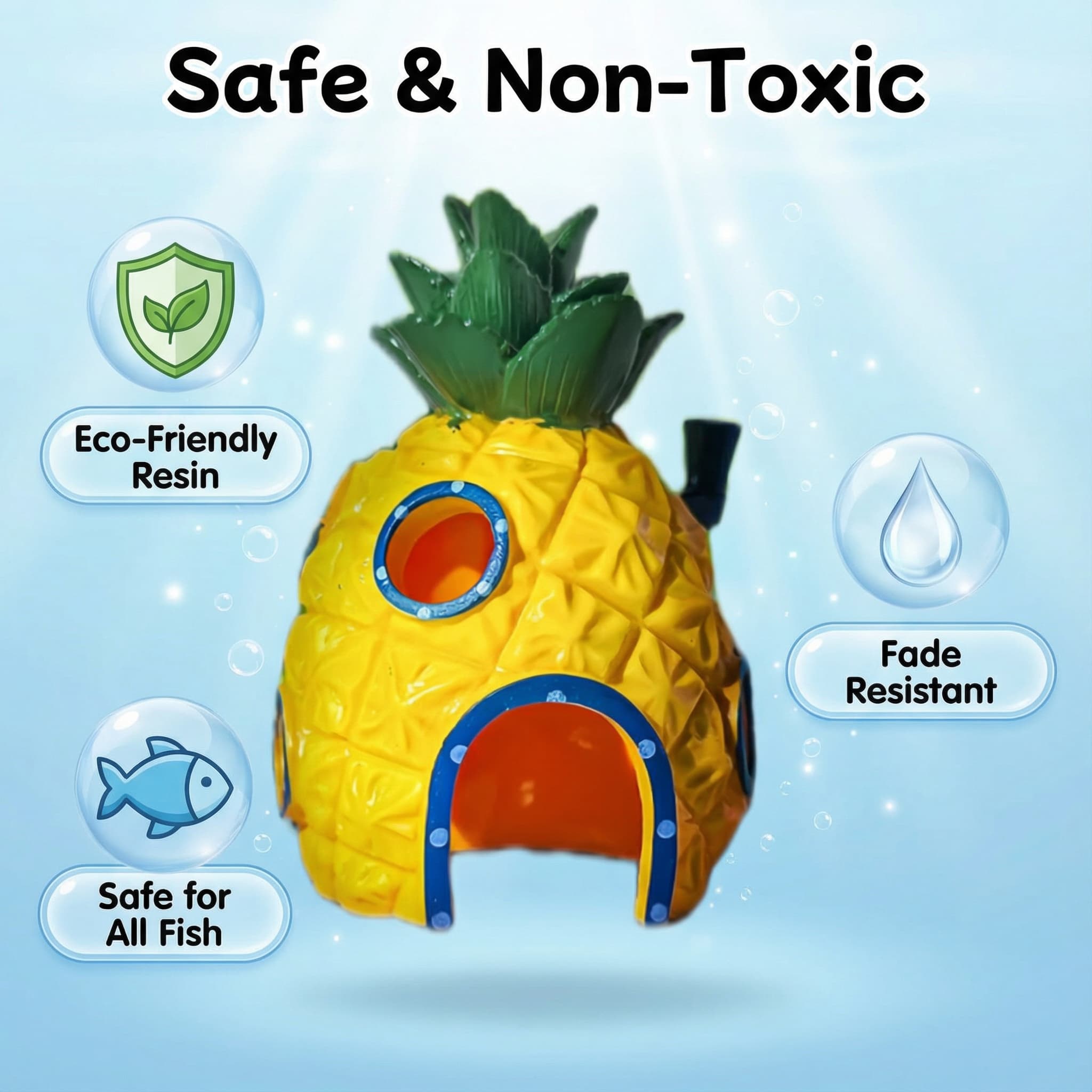 Pineapple House Aquarium Decor - Aquarium Plant Ornament recension och pris